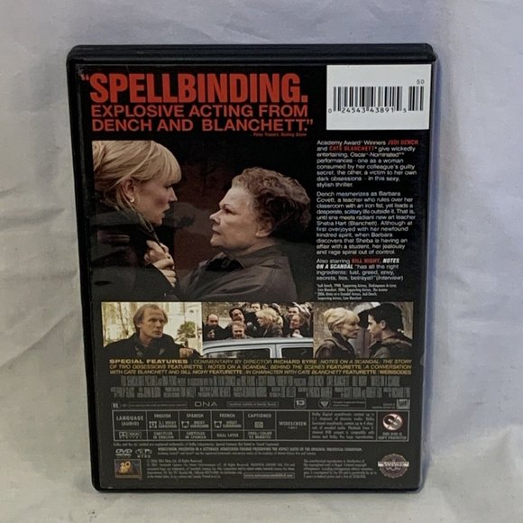Notes on a Scandal (DVD, 2009) Widescreen Judi Dench, Cate Blanchett - Picture 2 of 3